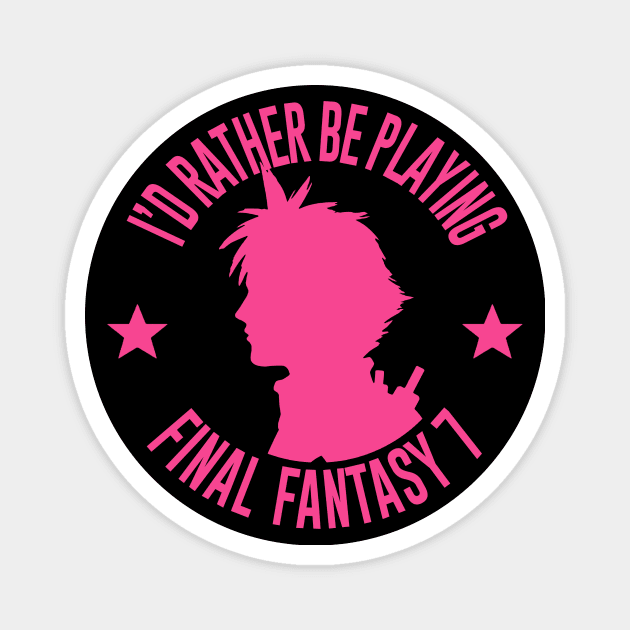 I'd Rather be Playing Final Fantasy VII Magnet by mathikacina